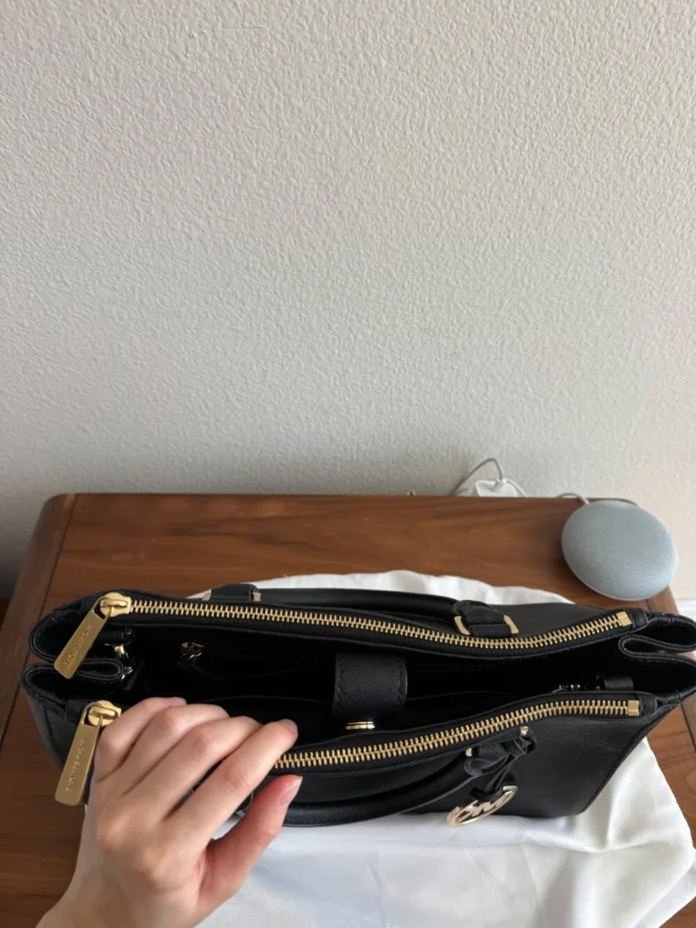 Michael Kors Sutton Medium Black Satchel